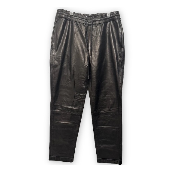 Frame Lambskin Leather Pants w/Drawstring - Picture 2 of 5